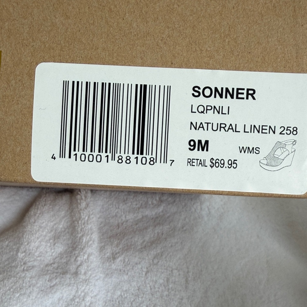 Altar’d State Sonner Natural Linen Wedge Sandals | Size 9 | NWOT - Picture 12 of 12